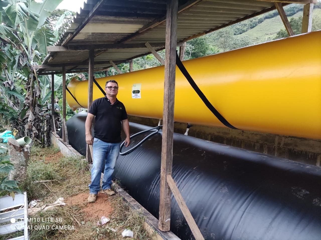 Biodigestor tubular con geomembrana HDPE