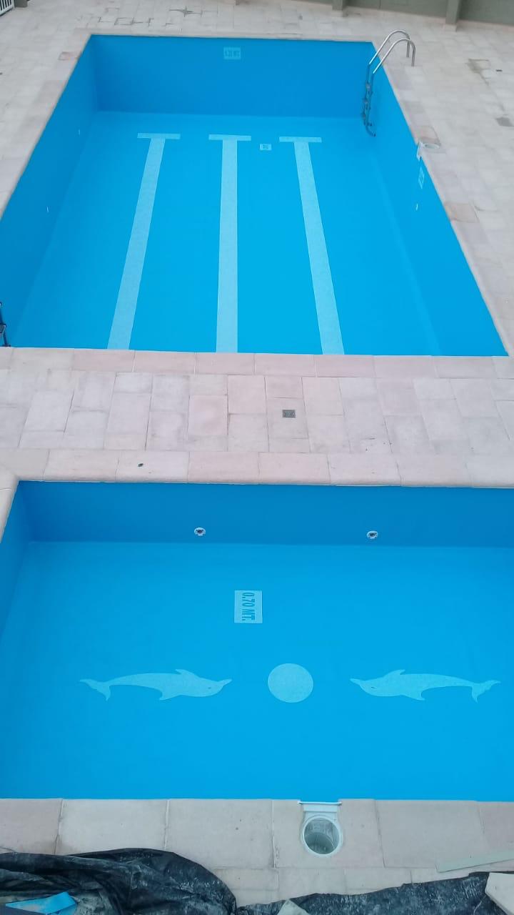 Piscina en geomembrana en obra civil