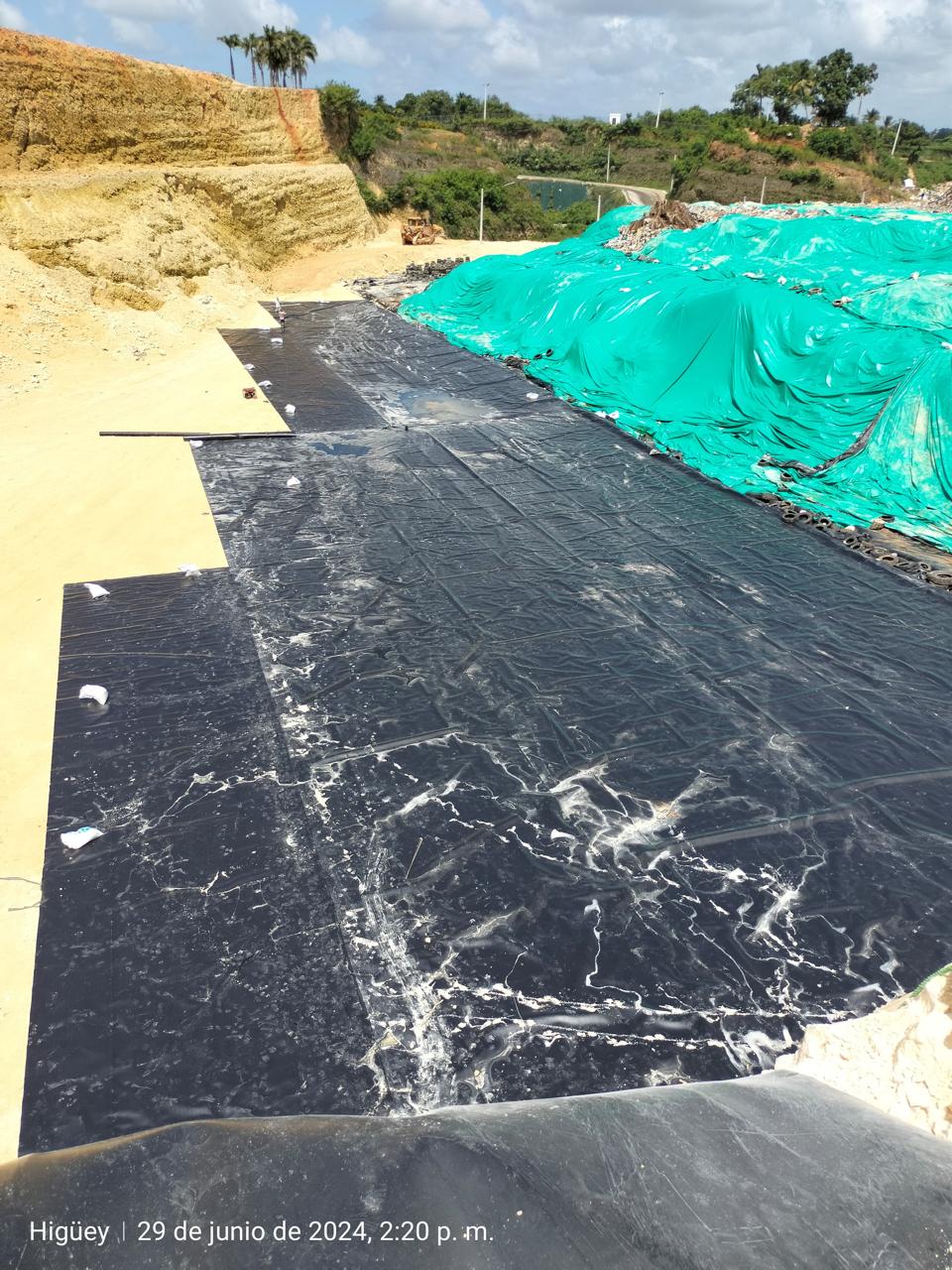 Relleno sanitario con impermeabilización